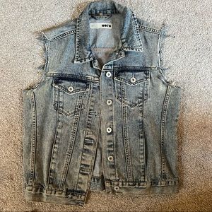 Topshop MOTO Denim Biker Vest